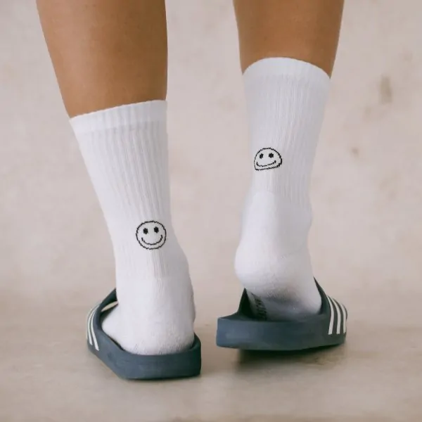 Socken Smiley weiss 35-38 - Eulenschnitt Artikelbild 4