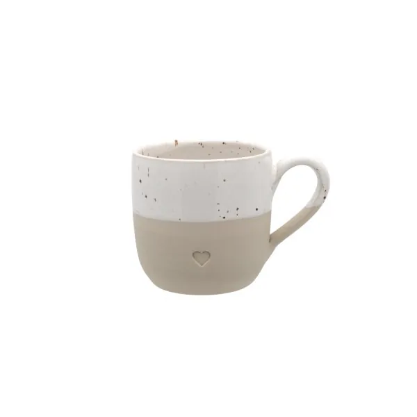 Stoneware cappuccino cup heart - handmade - Eulenschnitt - Article Picture 2