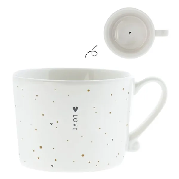 Cup "Love and little dots" large caramel - Bastion Collections - Article Picture 1