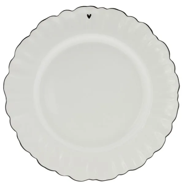 Plates "heart" black wavy edge - Bastion Collections - Article Picture 1