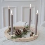 Couronne de l'Avent "Advent, Advent, ein Lichtlein brennt" - Eulenschnitt
