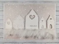 Greeting card houses "Für dich" - handmade