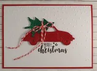 Greeting card "MERRY Christmas" - handmade