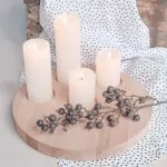 Kerzenbrett Blanko 32cm - Eulenschnitt