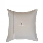 Pillow cover 50x50cm "let's stay home" beige - Bastion Collections