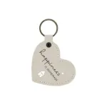 Key ring beige "happiness is homemade" - Bastion Collections