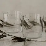 Drinking glass dots set of 2 black - Eulenschnitt
