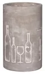 Raffreddatore di vino in cemento con motivo bottiglia e Bicchiere - räder design