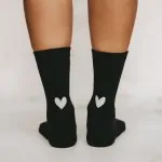 Socks heart black 39-42 - Eulenschnitt