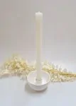 Pillar candle 28x2.2cm ivory - Weizenkorn